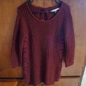 Maroon Lauren Conrad sweater size large